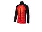 Veste de sport matelassée rouge et noire à manches longues