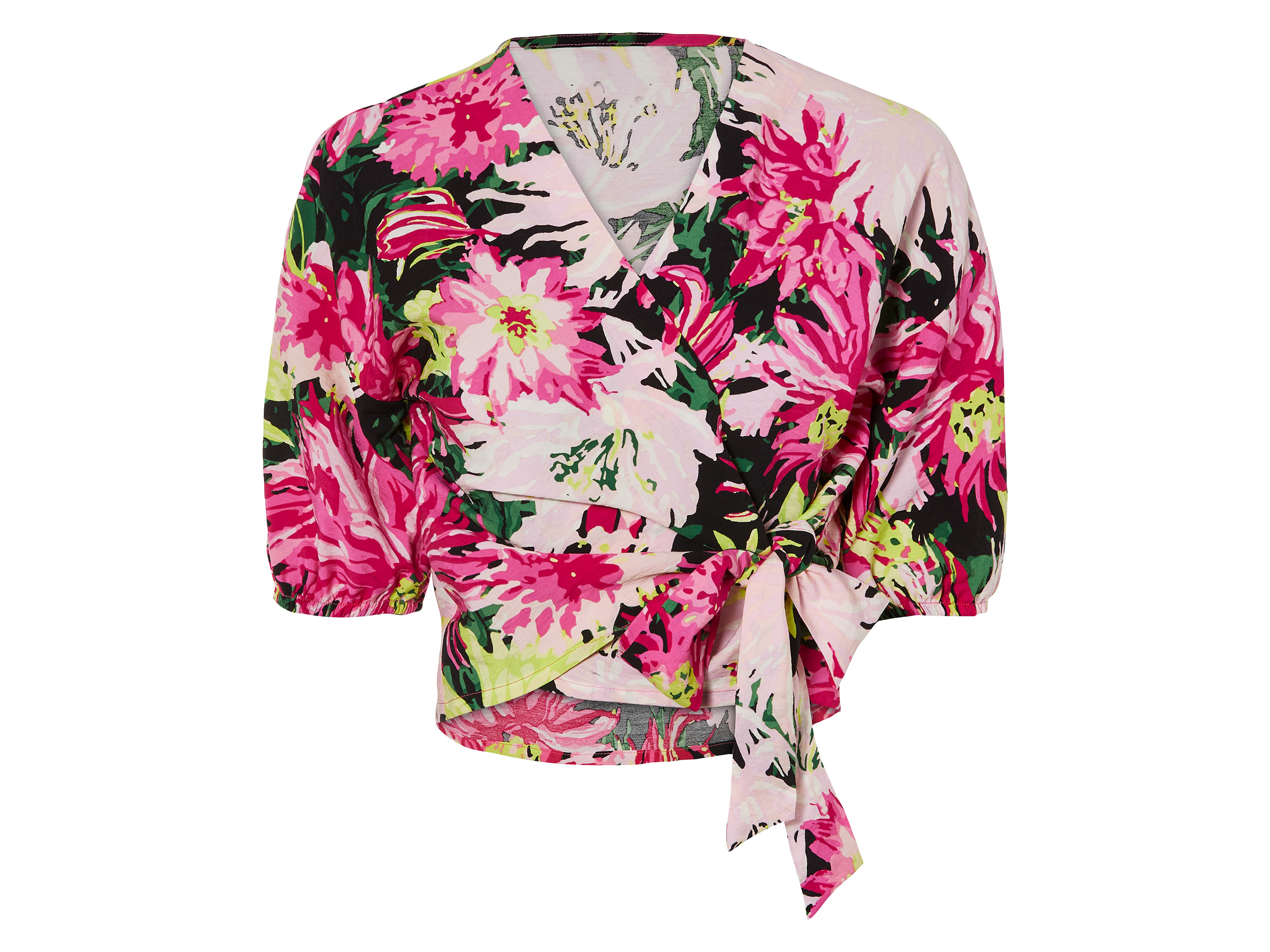 esmara® Cache-cœur femme (fleurs/rose/fuschia)