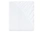 Drap housse blanc avec élastique.