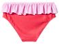 Bas de bikini enfant avec volants roses et rouges