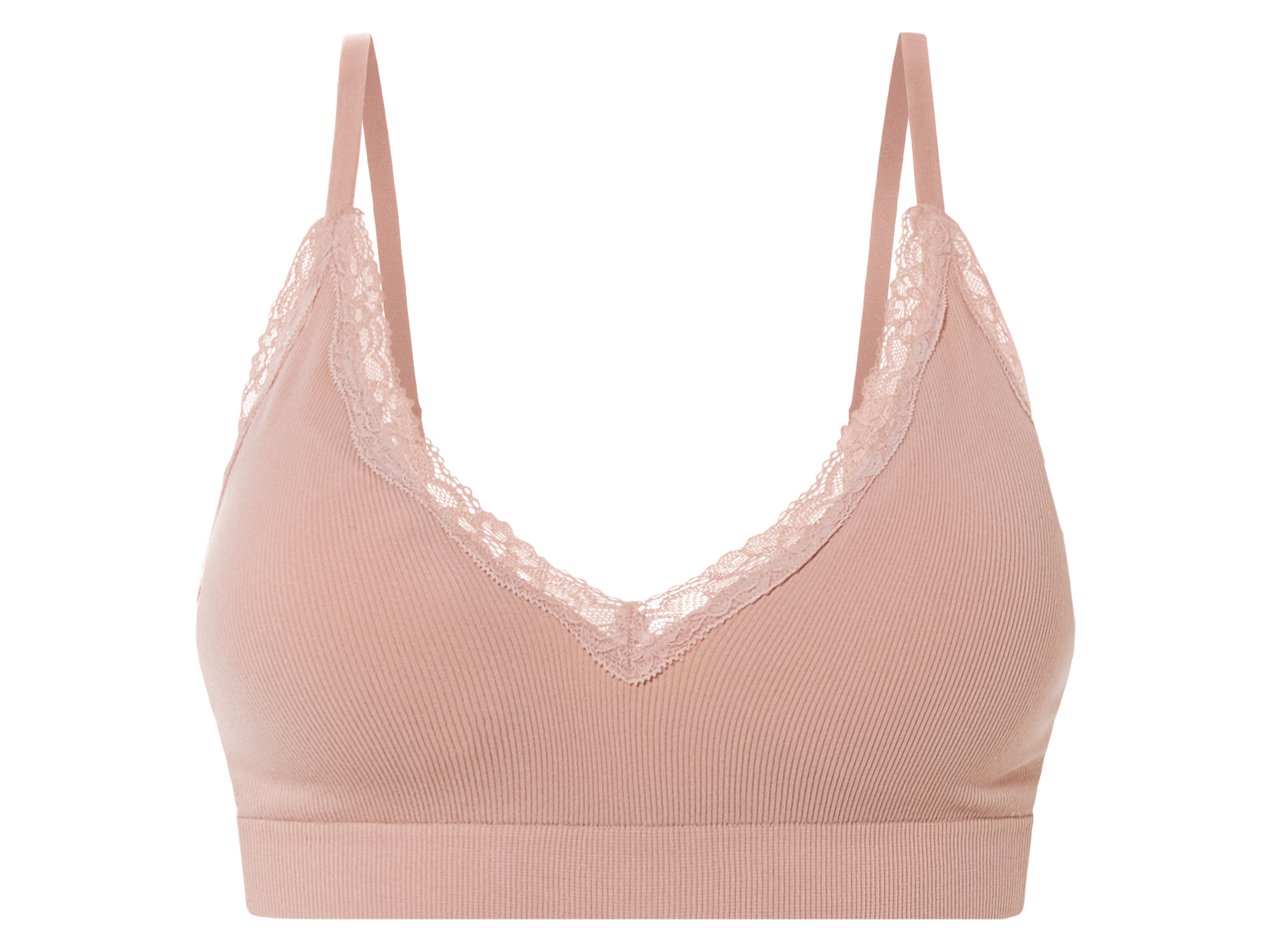 esmara® Brassière en dentelle femme (beige, M)