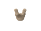 Chaussettes courtes de couleur beige.