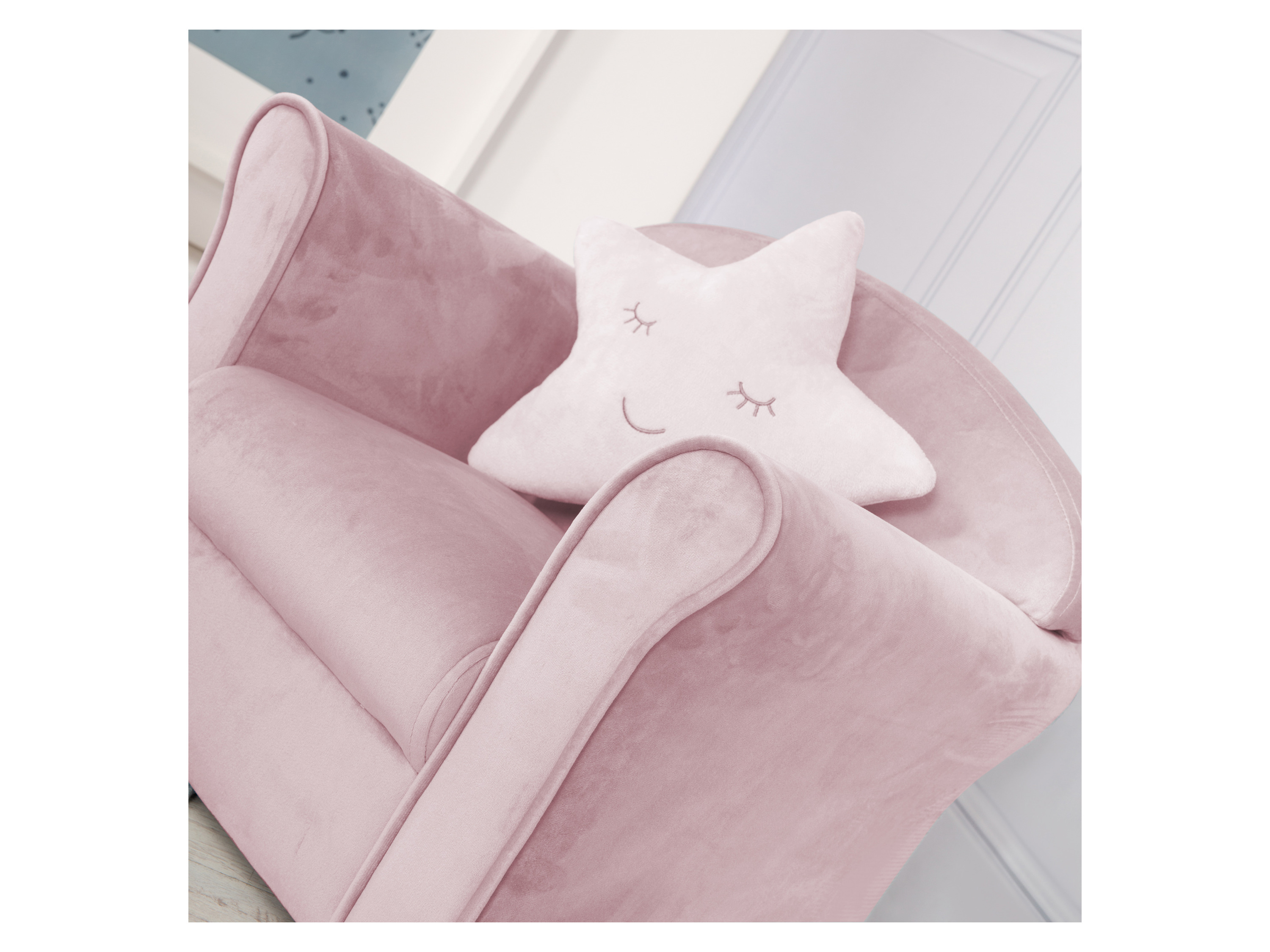 ROBA Fauteuil pour enfant (avec accoudoir, rose)