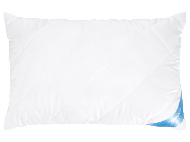 Oreiller blanc matelassé avec étiquette bleue Starfill