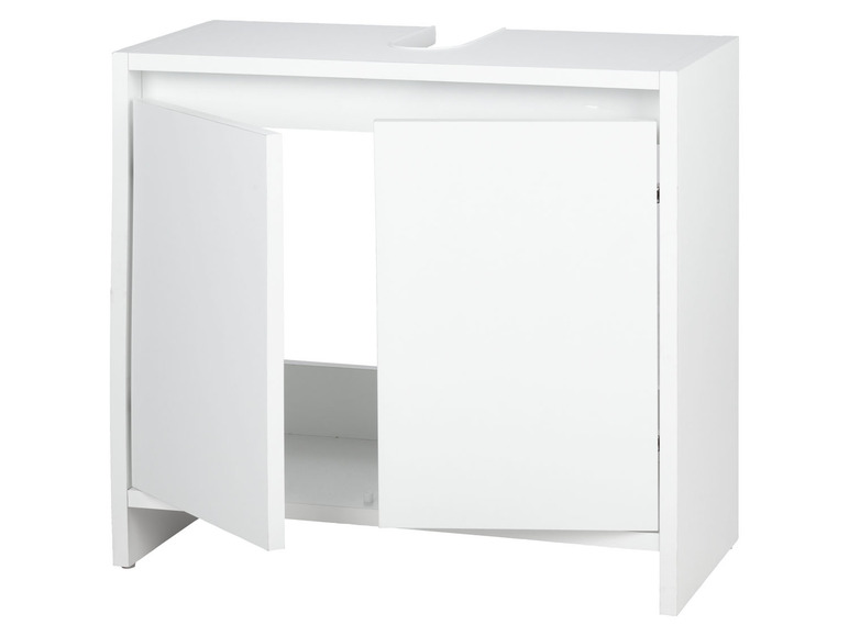Aller en mode plein écran : LIVARNO home Meuble sous-vasque Oslo, 60 x 55 x 28 cm, blanc mat - Image 3