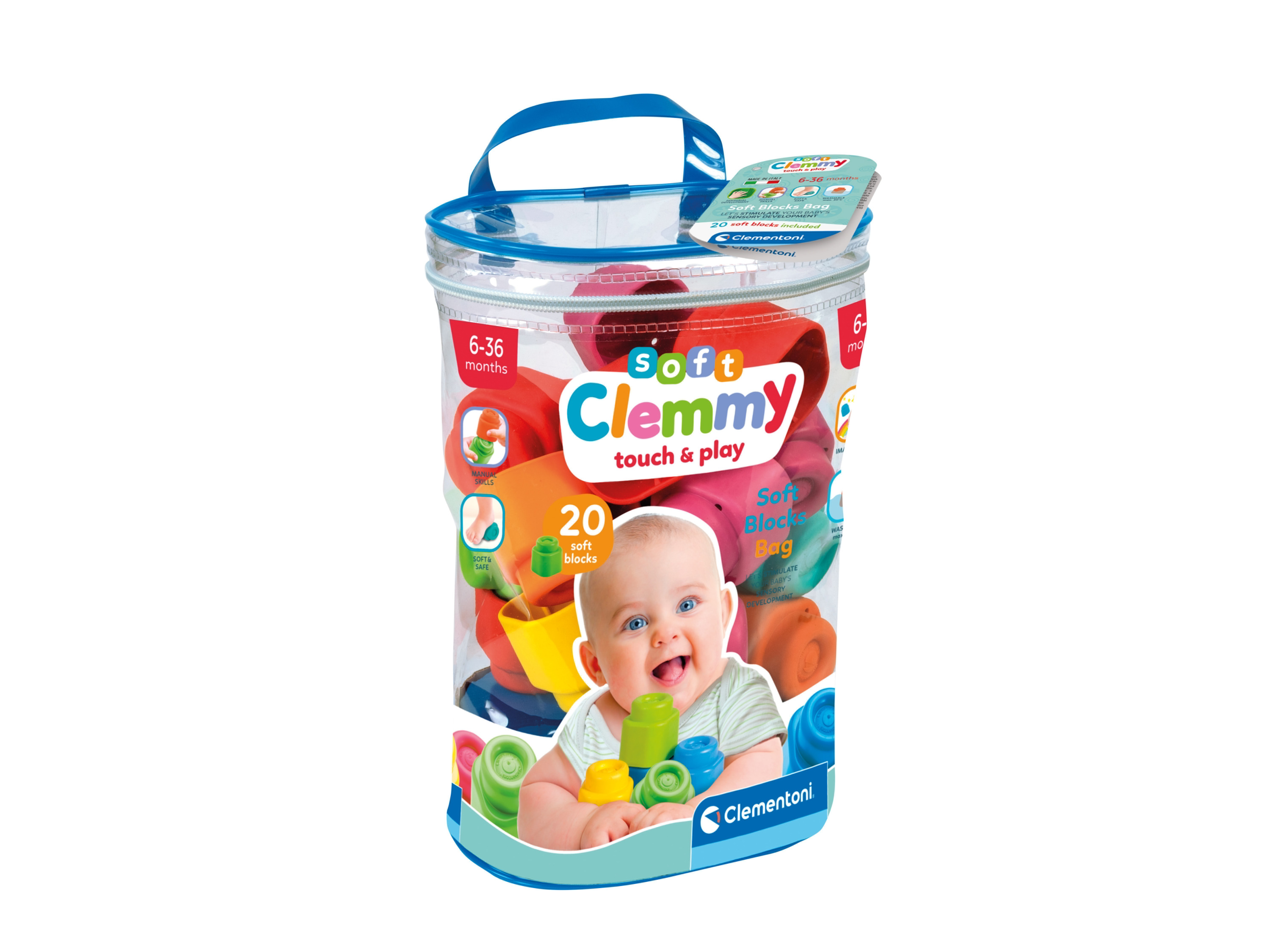 Clementoni Coffret de jeu Clemmy (briques de construction 20 pièces)