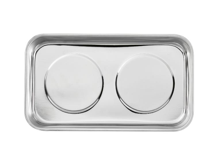 Plateau en acier inoxydable avec deux cavités