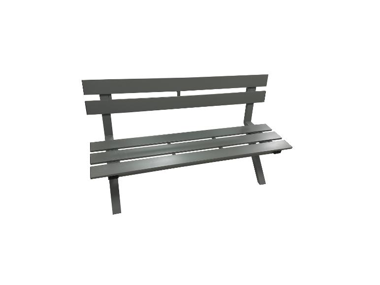 Banc de jardin gris avec dossier