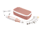 Kit manucure et pédicure Clean Beauty avec étui, appareil rechargeable et plusieurs embouts.