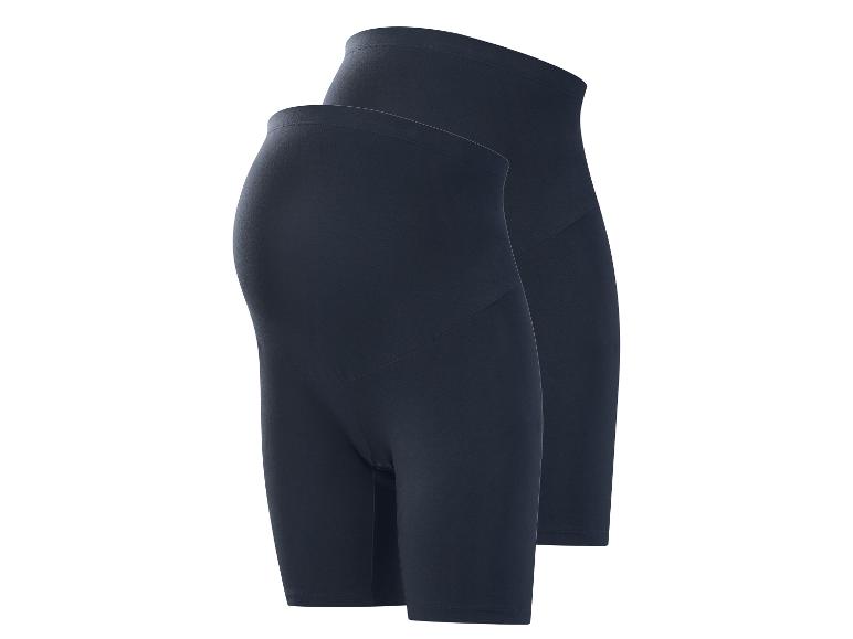 Deux shorts de cyclisme de maternité bleu foncé