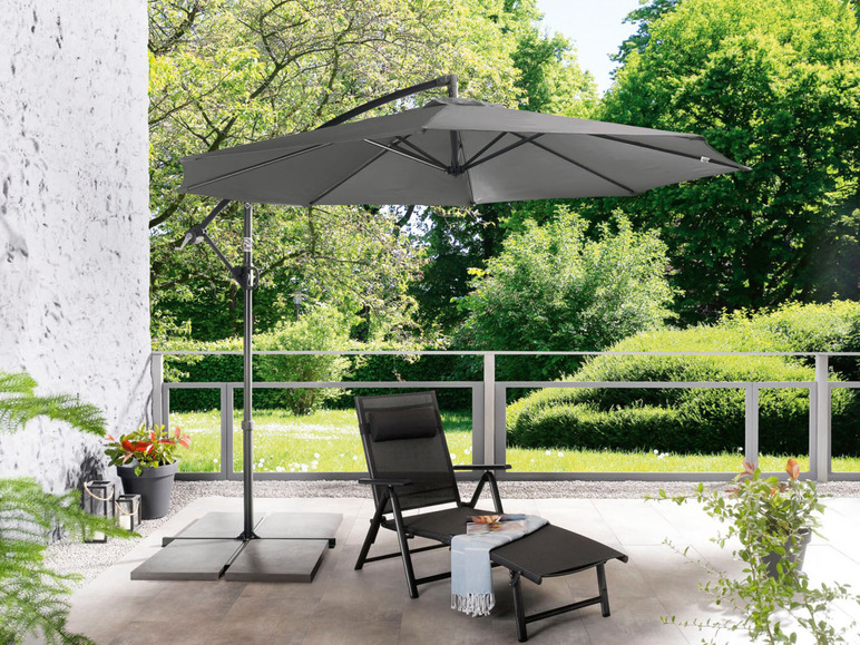 Aller en mode plein écran : LIVARNO home Parasol déporté, avec inclinaison réglable, anthracite - Image 4
