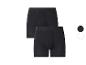 Lot de deux boxers noirs pour hommes, avec un cercle noir et un cercle blanc à droite.