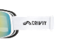 Masque de ski blanc avec sangle noire et logo