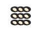 Lot de neuf spots LED encastrables ronds noirs de la marque BRILONER.