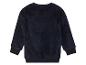 Un sweat-shirt en polaire bleu marine à manches longues.