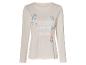 Chemise de nuit beige à manches longues pour femme, avec l'inscription 'Sleep Dream Relax'.