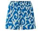 Shorts bleus à motif léopard, style estival.