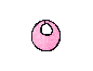 Bavoir rose avec bordure noire du set de poussette BAYER DESIGN.