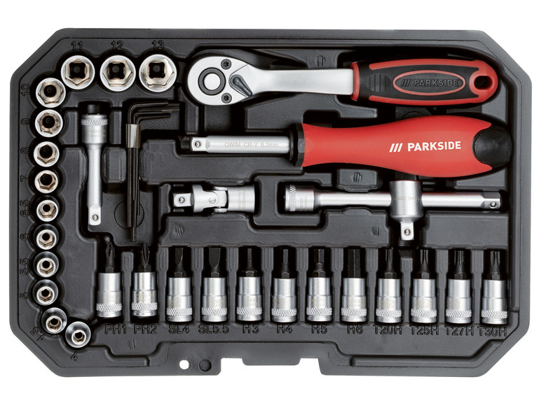 Aller en mode plein écran : PARKSIDE® Set de clés à douilles, 36 pièces - Image 3