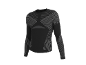 T-shirt de sport noir à manches longues avec motifs rayés gris.
