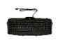 Clavier gaming noir avec rétroéclairage et câble USB.