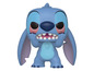 Une figurine Funko Pop bleue de Stitch.