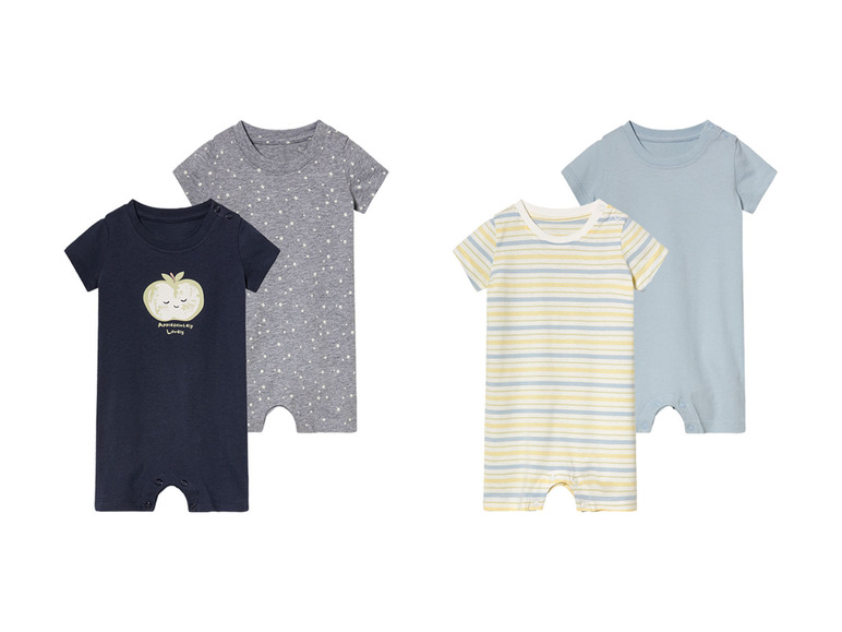 Aller en mode plein écran : lupilu® Lot de 2 pyjamas bébé - Image 1