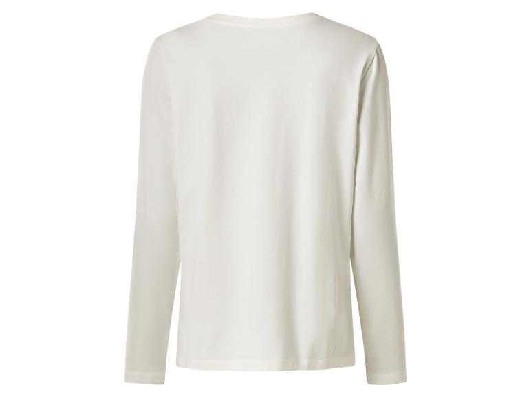 T-shirt blanc uni à manches longues pour homme, vue arrière