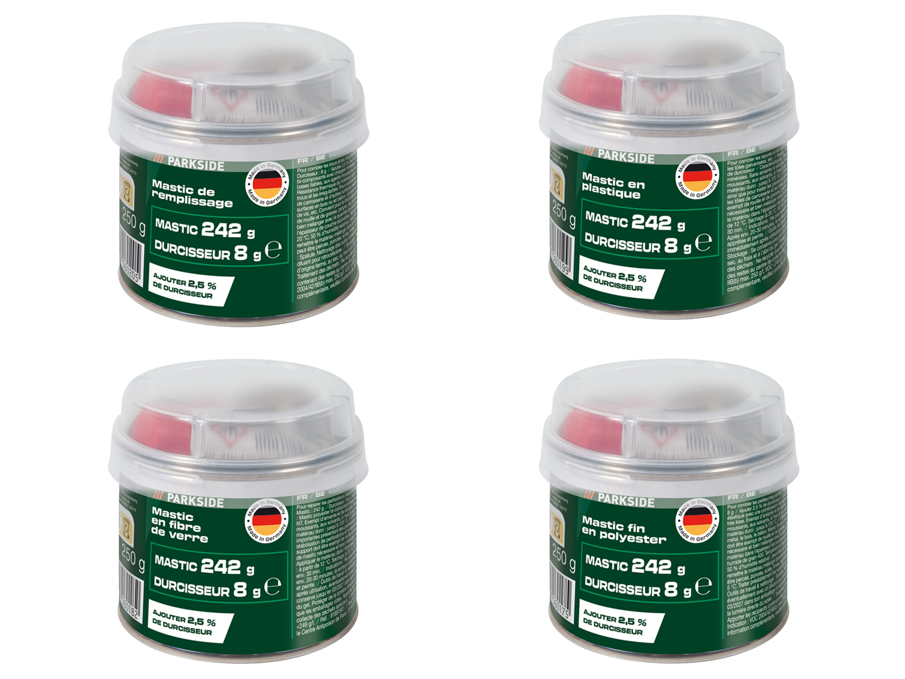 PARKSIDE® Mastic de remplissage ou polyester fin ou plastique ou fibre de verre
