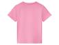 Dos d'un t-shirt rose à manches courtes pour enfant