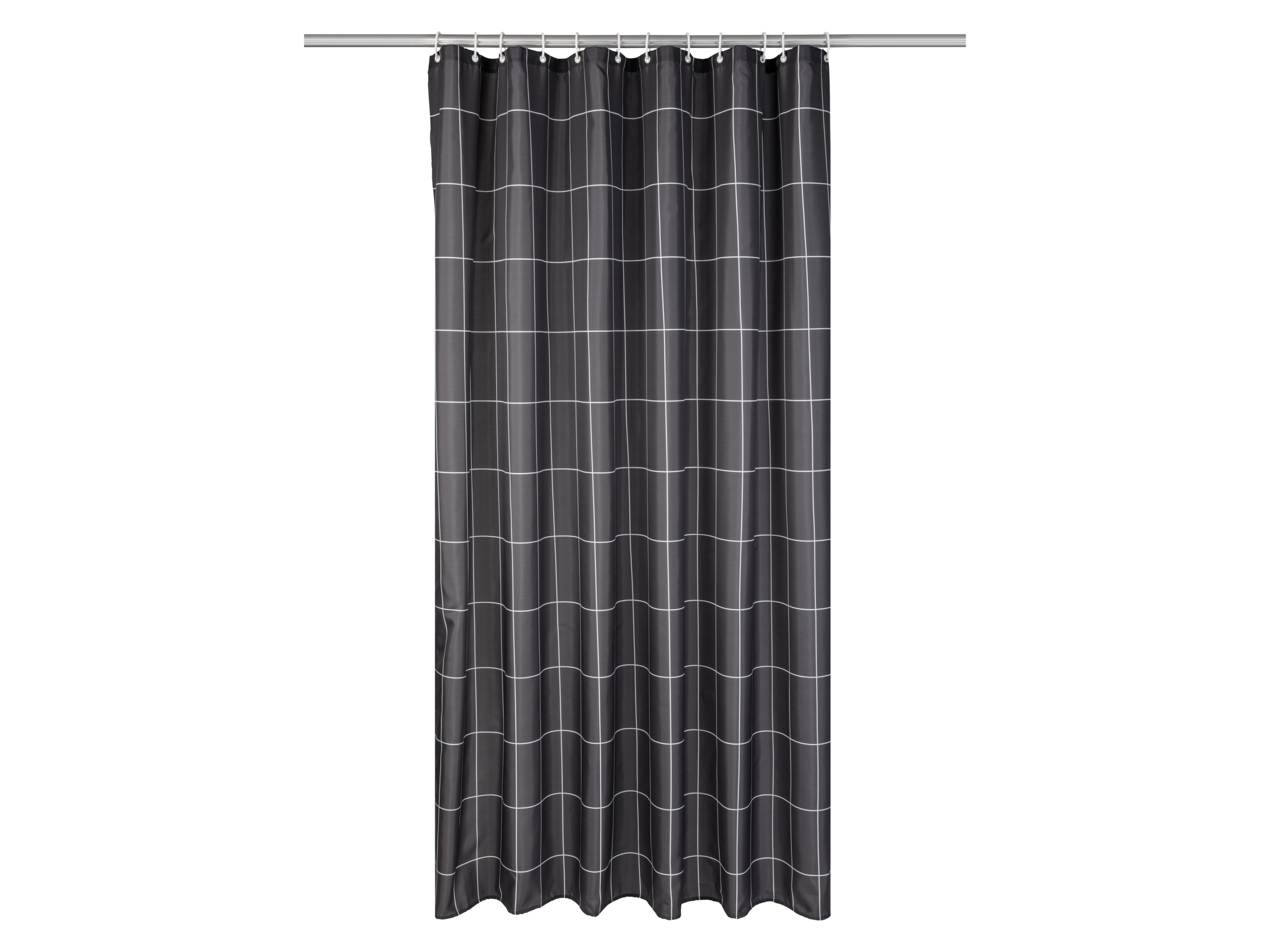LIVARNO home Rideau de douche, 180 x 200 cm (à carreaux)
