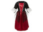 Une robe rouge et noire pour filles avec un imprimé de chauves-souris