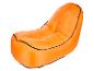 Fauteuil gonflable orange pour le camping ou la détente.