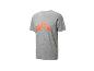 T-shirt gris Crivit à logo orange.