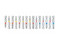 Un ensemble de embouts de tournevis, notamment PH1, PH2, PZ1, PZ2, PZ3, H3, H4, H5, T10, T15, T25 et d'autres tailles.