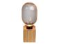 Lampe de table avec base en bois et ampoule LED allongée