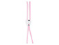 Cordon rose avec une fermeture blanche indiquant 'OPEN' et 'CLOSE'.