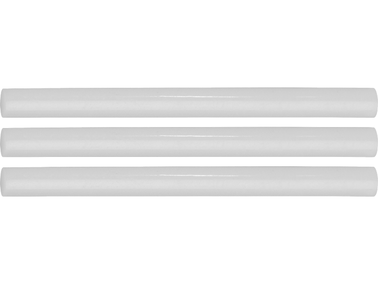 Trois tubes fluorescents blancs sur fond noir.