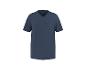 T-shirt bleu marine à manches courtes, col en V et poche poitrine.