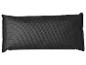 Oreiller rectangulaire noir texturé sur fond blanc