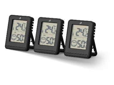 AURIOL® Thermomètre et hygromètre (noir)
