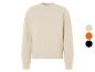 Un sweat-shirt beige à manches longues.
