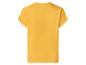 T-shirt jaune à manches retroussées, vue de dos
