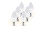 Six ampoules LED blanches avec culot E14.