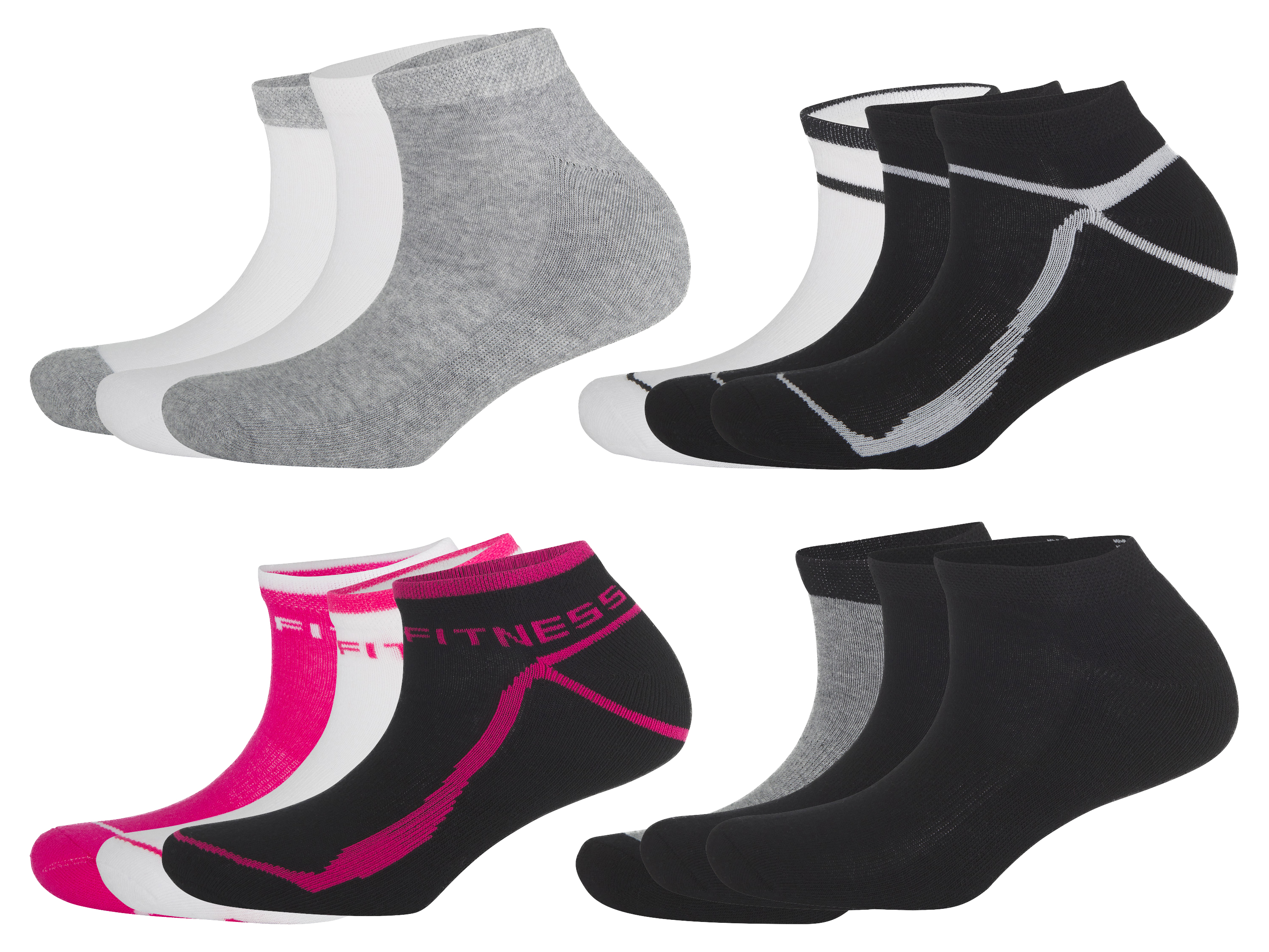 CRIVIT Lot de 3 paires de chaussettes femme