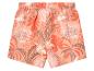 Shorts enfant, motif tropical corail.