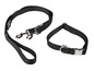 Une laisse et un collier de chien noirs de Zoo-fari.
