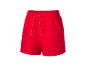 Short de bain rouge vif avec cordon de serrage.