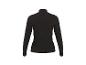 Pull à col roulé noir côtelé pour femme, vue de dos