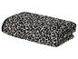 Serviette pliée imprimé léopard en noir et beige